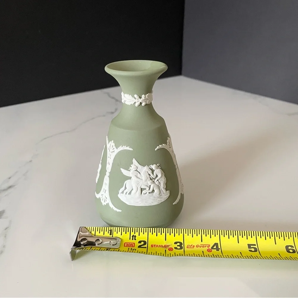 Green Bud Vase - Jasperware by Wedgwood